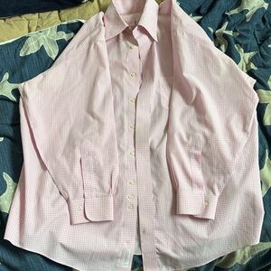 Brooks Brothers Pink Checkered Cotton Shirt